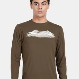 t-base Printed Long Sleeves Cotton Lycra T-shirt-image-36