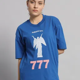 GRIFFEL Graphic Printed Drop-Shoulder Sleeves Cotton Oversized T-shirt-image-48