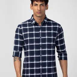 SPYKAR Men Windowpane Checked Casual Shirt-picture-13