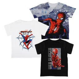 Marvel by Wear Your Mind Boys Multicoloured Spider-Man 3 Printed Applique T-shirt-image-15