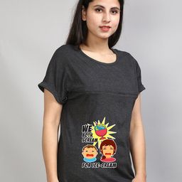 SillyBoom Graphic Printed Extended Sleeves Maternity Feeding T-Shirt-image-90