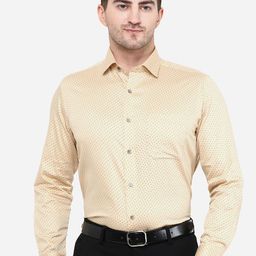 Greenfibre Men Cotton Slim Fit Printed Formal Shirt-picture-12