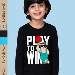 NUSYL Boys Pack of 2 Printed T-shirts-picture-12