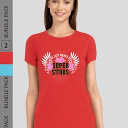 CHOZI Pack Of 2 Graphic Printed Cotton T-shirt-picture-41
