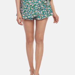 People Green Printed Mini Skorts-image-99