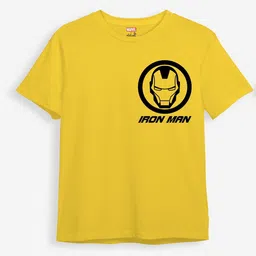 Minicult Kids Iron Man Printed Cotton T-shirt-43