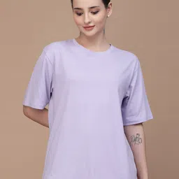 Strong And Brave Odour Free Round Neck Oversized Cotton T-shirt-image-43