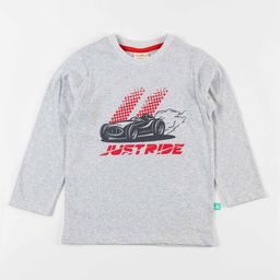 JusCubs Boys Grey Melange Printed Cotton T-shirt-image-90