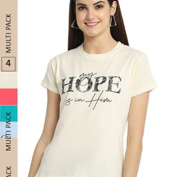 Fabflee Pack Of 4 Graphic Printed Cotton T-shirts-image-81