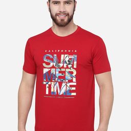 JADE BLUE Typography Printed Cotton Slim Fit T-shirt-image-44