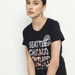METTLE Typography Printed Round Neck Cotton T-shirt-image-16