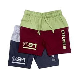 BAESD Kids Pack Of 2 Mid-Rise Printed Pure Cotton Regular Shorts-image-60