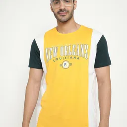 Octave Typography Printed Round Neck Cotton T-shirt-image-44