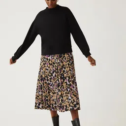 Marks & Spencer Printed Flared Skirt-46