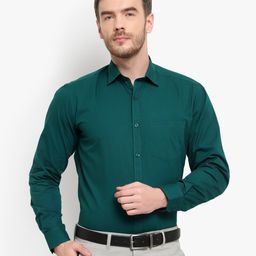 D Kumar Men Green Standard Cotton Formal Shirt-image-82