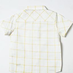 Nuberry Boys White Windowpane Checked Cotton Casual Shirt-picture-25