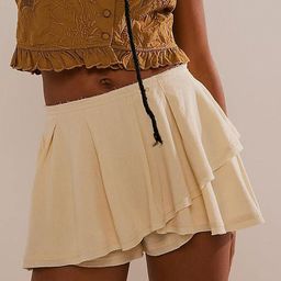 LULU & SKY Women Layered Pure Cotton Wide A-line Skort-image-11