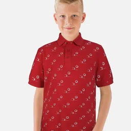 Palm Tree Boys Tropical Printed Polo Collar T-shirt-image-15