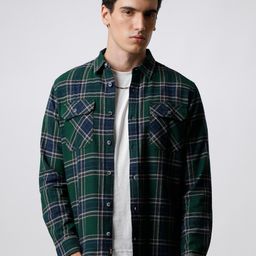 THE BEAR HOUSE Men Slim Fit Pure Cotton Tartan Checks Checked Casual Shirt-image-68