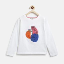TALES & STORIES Girls White Printed T-shirt-image-87