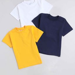 Knitting Doodles Boys Pack Of 3 Round Neck Cotton T-shirt-image-24