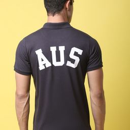 Rodamo Typography Printed Polo Collar Slim Fit T-shirt-image-87
