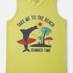 Palm Tree Boys Yellow Typography Printed T-shirt-picture-21
