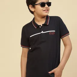 Monte Carlo Boys Polo Collar Pure Cotton T-shirt-36