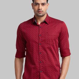 Parx Men Slim Fit Abstract Printed Casual Cotton Shirt-image-42