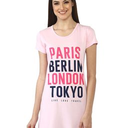 DYCA Women Pink Printed T-shirt-image-100