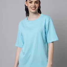Funday Fashion Drop-Shoulder Sleeves Pure Cotton Loose T-shirt-image-53
