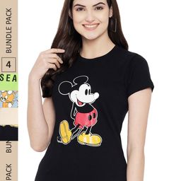 Fabflee Pack Of 4 Printed Cotton T-shirts-image-90