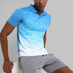 Campus Sutra Abstract Polo Collar Activewear T-shirt-image-46