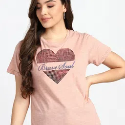 shashvi Women Pink Typography Printed T-shirt-picture-37