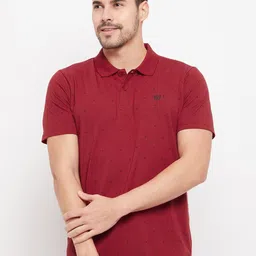 Duke Conversational Printed Polo Collar Cotton Slim Fit T-shirt-image-12