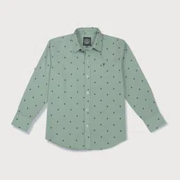 Palm Tree Boys Printed Cotton Casual Shirt-image-92