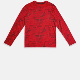 Pantaloons Junior Boys Red Typography Printed T-shirt-image-86
