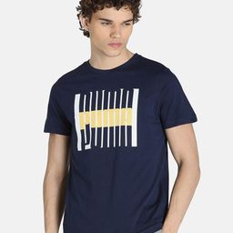 Puma Cotton Multi Logo Graphic  Slim Fit T-shirt-image-24