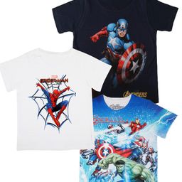 Marvel by Wear Your Mind Boys White & Black 3 Spider-Man T-shirt-image-102
