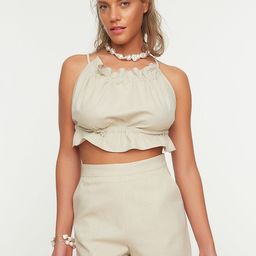 Trendyol Women Beige Solid Shorts-image-89