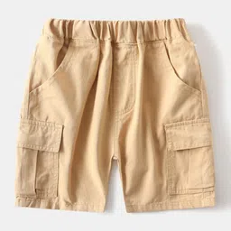 StyleCast Boys Beige Mid Rise Cotton Cargo Shorts-picture-34