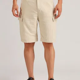 Pepe Jeans Men Zerot Cotton Linen Cargo Shorts-picture-3