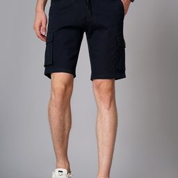 PAUL STREET Men Mid-Rise Cotton Cargo Shorts-image-67
