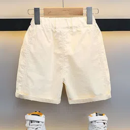 StyleCast x Revolte Boys Cream Regular Fit Mid-Rise Cargo Shorts-image-1