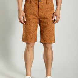 Indian Terrain Men Floral Printed Slim Fit Low-Rise Pure Cotton Chino Shorts-image-19
