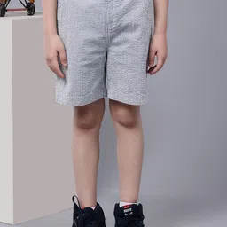 One Friday Boys Striped Cotton Chino Shorts-image-71
