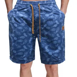 StyleCast x Revolte Men Printed Low-Rise Denim Shorts-image-37