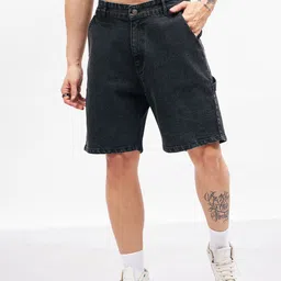 MASCLN SASSAFRAS Men Mid Rise Pure Cotton Denim Shorts-image-66
