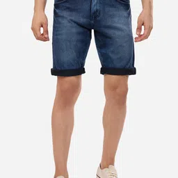 beevee Men Mid Rise Washed Denim Shorts-picture-18