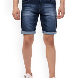 beevee Men Mid Rise Washed Denim Shorts-image-76